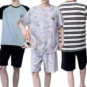 [굿스맨][상하세트] 남성 깔끔룩 반팔+반바지 홈웨어세트 여름잠옷 3컬러 2026