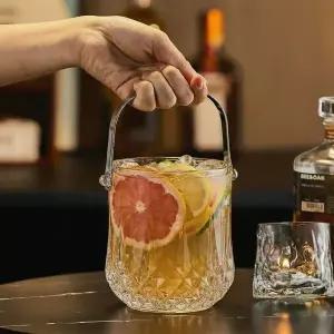 스테인리스 위스키 하이볼 얼음바구니 아이스통 집게 포함 3종 세트