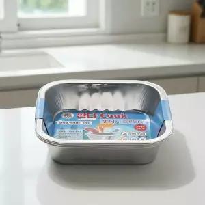 직화 가능한 사각 알루미늄 냄비 만능 멀티 용기 정사각2호 3P 세트