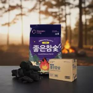 [콩심팥심]캠핑용 맹그로브 참숯 흑탄 1kg 12봉 바베큐 구이용 숯 한박스 비장탄