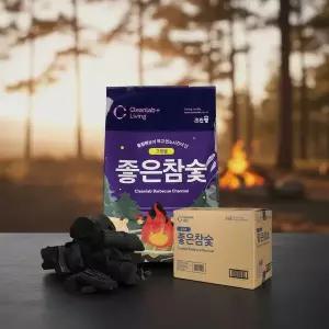 [셀러에이드]캠핑용 맹그로브 참숯 흑탄 1kg 12봉 바베큐 구이용 숯 한박스 비장탄