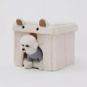 애견방석 (레드퍼피)캣치치 하우스(중형/아이보리)