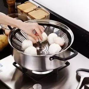 스텐 찜망 삼발이 만두 2p세트 접이식 찜기 접이식찜기
