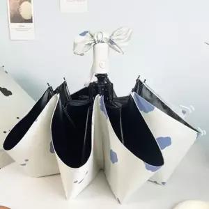 [콩심팥심]양 우산 겸용 자동 클라우드 3단 휴대용 양산