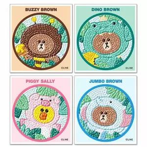 [셀러에이드]TBZ 라인프렌즈 정글브라운 (4종) (스티커) 보석십자수