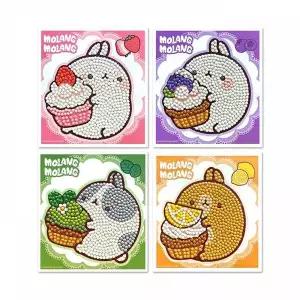 [셀러에이드]TBZ 몰랑 스위트 몰랑 (4종) (스티커) 보석십자수 캐릭터보석십자수