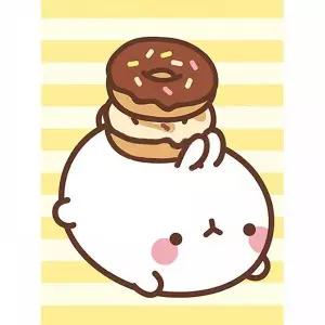 TBZ 몰랑 도너츠 몰랑이 보석십자수 액자세트 15x20