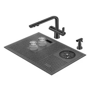 사각 싱크볼 워터스테이션 카페 텀블러 스테인리스 컵세척기 씽크대 세척 자동