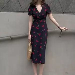 여자 반팔 원피스 쉬폰 블라우스 스커트 치마 캐주얼 (HSJ-W69E922)