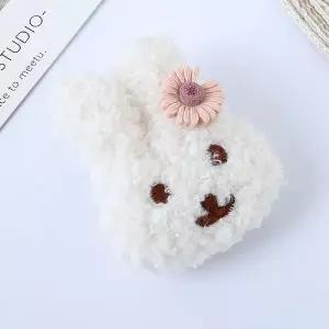 가방뱃지 옷핀 핀뱃지 토끼인형 화이트 캐릭터브로치