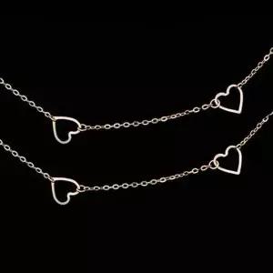 14K Gold 금 체인 하트 하트 목걸이 줄 연장형 체인목걸이 14K체인