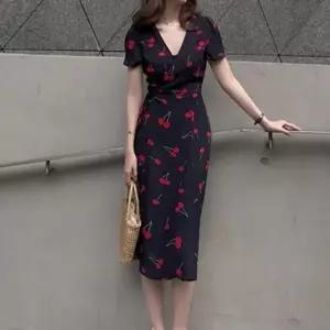 여자 반팔 원피스 쉬폰 블라우스 스커트 치마 캐주얼 (HSJ-W69E922)