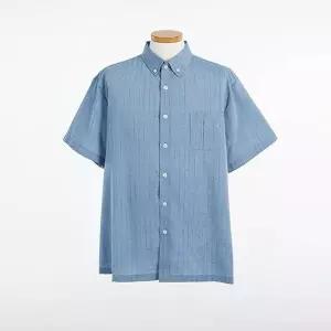 TBZ 교복몰 블루스트라이프 블루 반팔셔츠 (아현중-마크X