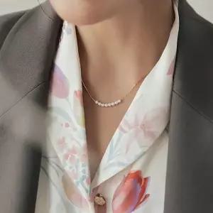 TBZ 심플 연장 도금 써지컬 목걸이 18K 골드 길이조절 담수진주