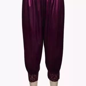 레이스 시보리 부드러운 새틴 여성 8부 파자마 러블리 (HSJ-WC212E3)