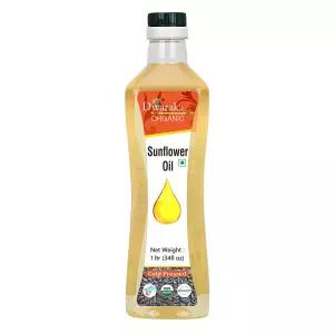 드와라카 - 콜드 프레스 해바라기 오일 1L 33Fl Oz 비 GMO 천연