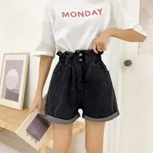 여름 시원한 여성 허리밴딩 하이웨스트 롤업 반바지 (HSJ-WFHO2T1)