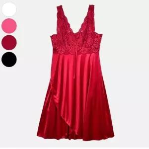 엘레강스한 레이스 자수 랩 여성 홈웨어 원피스 (HSJ-WD6D17E)