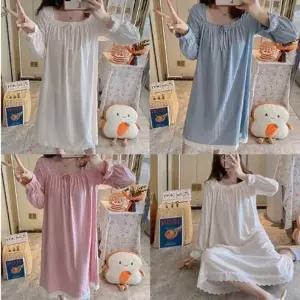 스퀘어넥 프릴셔링잠옷 공주잠옷 원피스잠옷 3종택1 (HSJ-WAEC5D4)