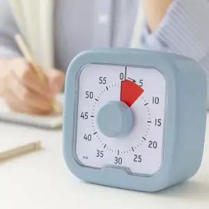 [무료배송] 탁상 스톱워치 수능생 공부 무소음 건전지 알람 시계 2컬러