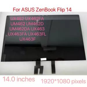 호환  아수스 젠북 플립 14 UX462 UX462FA UM462 UM462D UM462DA UX463 UX463FA UX463FL UX463F용 FHD LCD