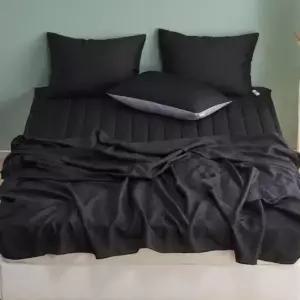 여름이불 (국산) 냉감원단 홑이불토퍼세트(Q/블랙)