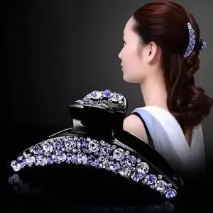 큐빅바나나집게핀 큐빅바나나핀 바나나삔 큐빅집게핀 큐빅헤어핀 큐빅머리핀 큐빅핀 반묶음헤어핀 반묶음핀