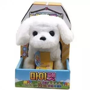 아기 강아지 작동 인형 걷는 말티즈 작동 인형 어린이 동물