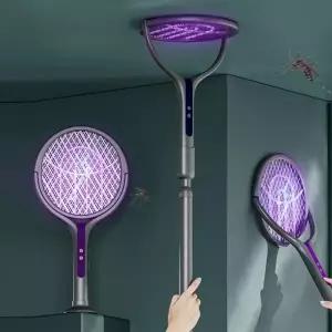 ( )전기모기채 해충퇴치기 모기채 롱 C 스탠드 회전헤드 타입