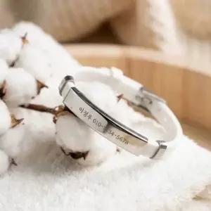 (선택 커스텀 미아방지 팔찌)커스텀 미아방지 팔찌 각인 조카 선물 어린이 손자 어린이날