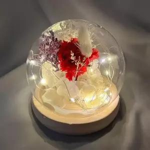 ( )원형 카네이션 무드등 레드 인테리어 조명 선물 어버이날 스승의날 감사 선물