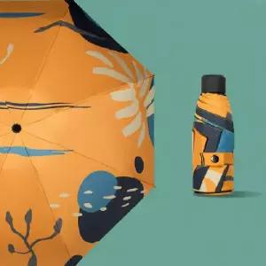 ( )초경량 5단 암막 양우산 자외선차단 휴대용 미니 접이식 우산