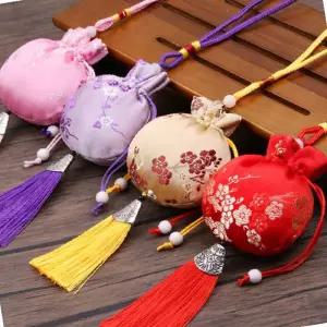 향낭주머니 매화 전통주머니 노리개 향낭 붉은색 복주머니