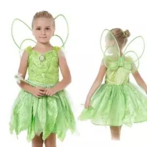 할로윈용품 팅커벨 드레스 캐릭터 여아드레스 파티의상 3종세트
