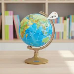 어린이 학생용 세계지도 지구본 260-D1 행정도 한영 겸용 학습 교구 지구의 조명 스탠드 별자리 미니 스마