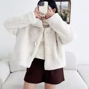 [SBD] 양털 코트 점퍼 여성 안감 뽀글이 떡볶이 2컬러 누빔