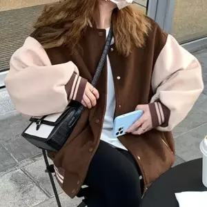 베이직 아우터 배색 바시티 여성 야구점퍼 LK-J020