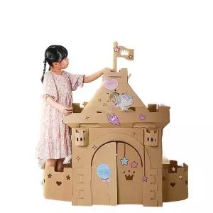 골판지 종이 집 성 궁전 박스 diy 만들기 대형 페이퍼 놀이집 하우스 종이집 놀이텐트