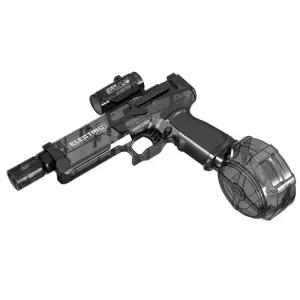 전동물총 워터건 총구불꽃 불꽃 자동 놀이 발사 총구 연사 블랙