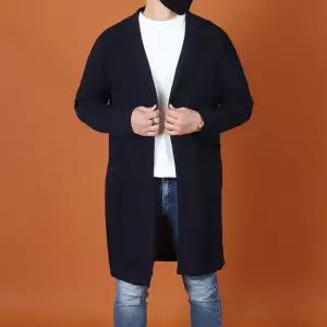 WAD 남성 빅사이즈 숄 포켓 롱 가디건