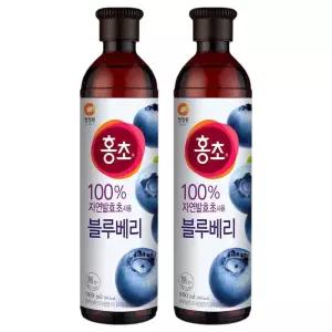 (2개) 대상 청정원 홍초 블루베리 900ML/식초/음료/베이스/아이스/여름//학교/요리/대용량/카페/홈카페