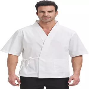 난슨 셰프 코트 재킷 요리 옷 작업복 반소매 오버롤 주방 남성 CFM0074