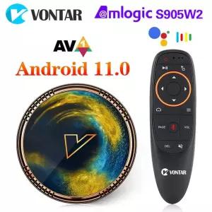 셋톱박스 VONTAR 스마트 TV 박스 안드로이드 11 AV1 와이파이 BT 미디어 플레이어 4G 64GB 4GB 32GB 2GB 16