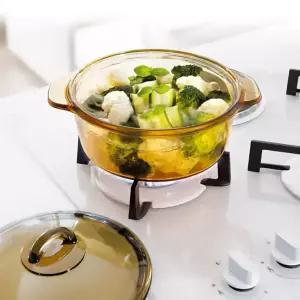 루미낙 블루밍 유리 내열 이유식냄비 1L~6L