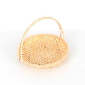 대나무 원형 손잡이 바구니 l 튀김 계란 부럼 바스켓 할로윈 사탕 캔디