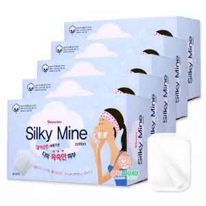 신세대 실키마인 화장솜 400매 / 총5박스 / 천연코튼 silky mine