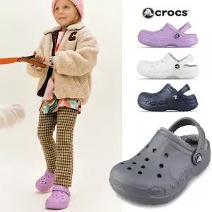 [크록스]키즈 바야 라인드 아동 주니어 겨울 방한 털슬리퍼 4종택일