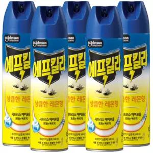 에프킬라 시트러스 상큼한 레몬향 500ml x 5개 모기약 살충제 킬라 모기 파리 벌레 약 퇴치 기피