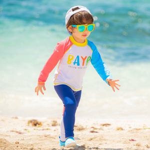 [BAY-B]남아 네이비콤비 래쉬가드 상하의+수영모세트