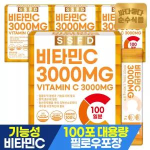 비타민C 100 3000mg 4박스(400포) 실속형 / 비타민씨 가루 분말